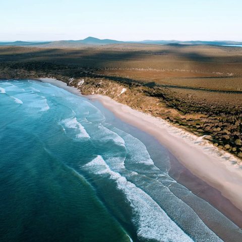 A beach along the open coast, New South Wales, Australia