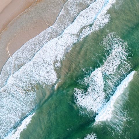Patterns in the surf, New South Wales, Australia