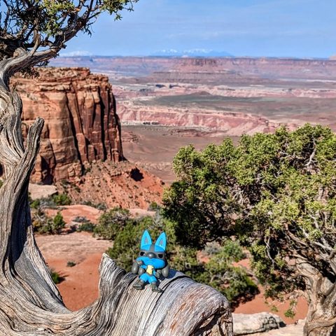 Lucario figurine at Canyonlands National Park, United States