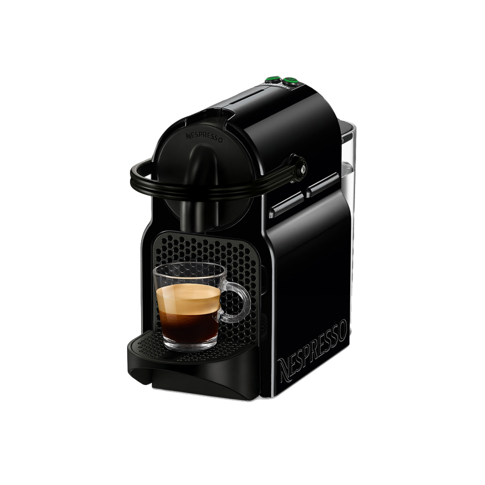 Black Nespresso Inissia espresso machine by De’Longhi