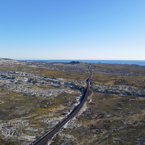 Road across the lava country, Iceland