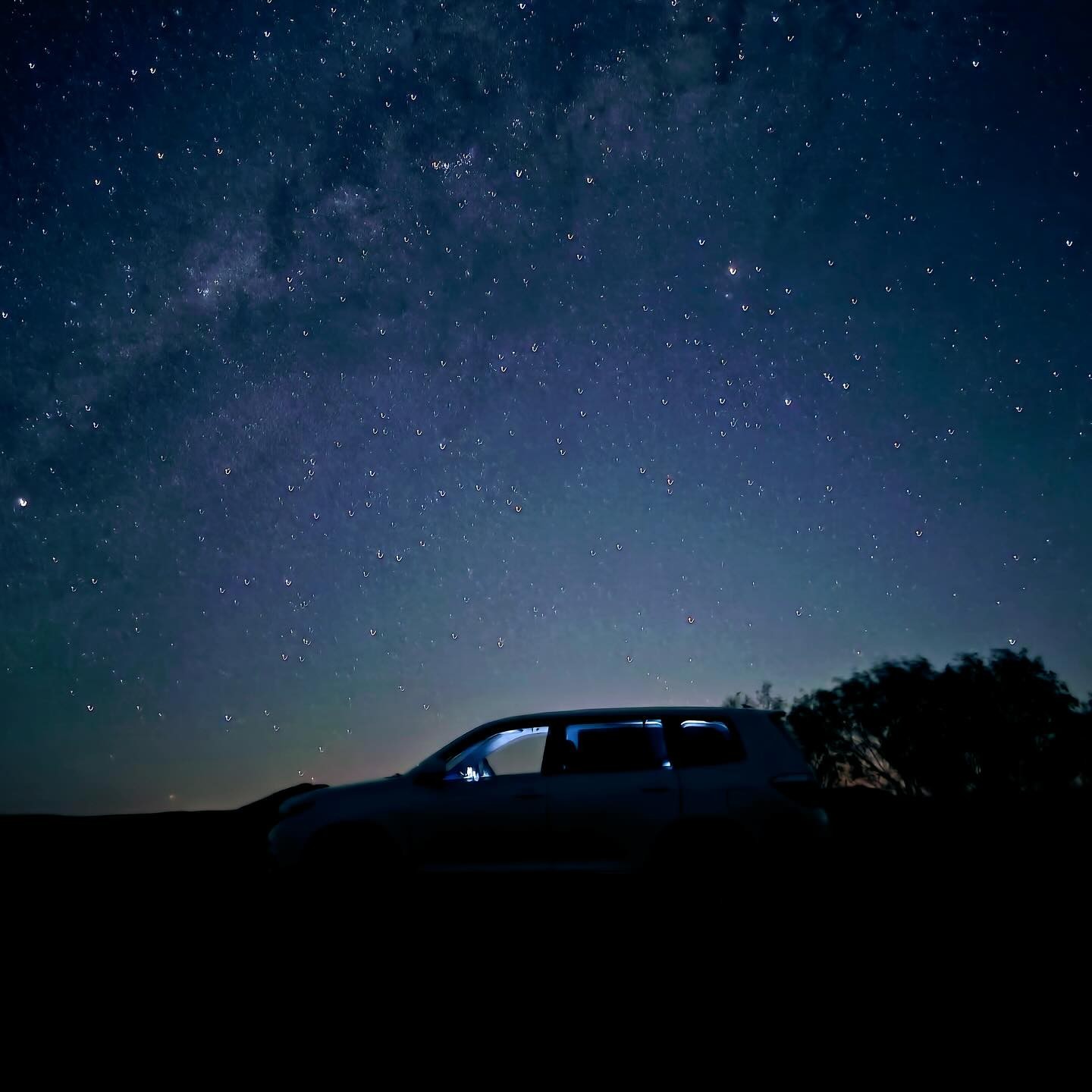 A car beneath the stars in the Australian outback